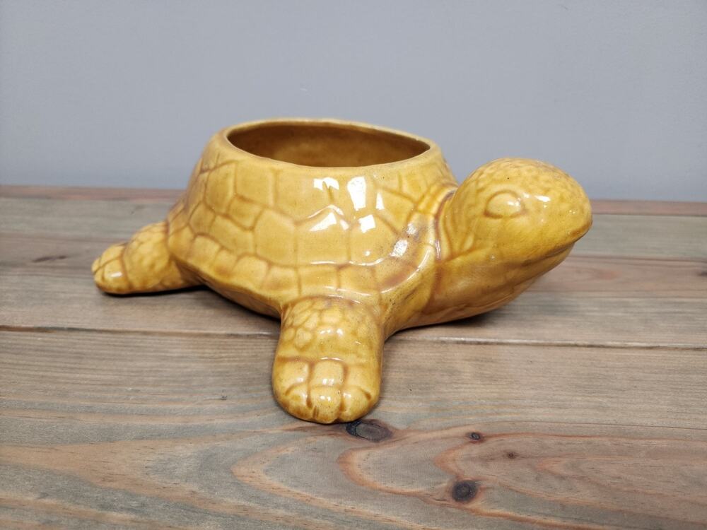 Turtle Planter 10" Jenkins Ceramics Pacoima California 1950's